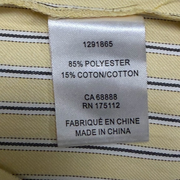 Elegant Yellow Striped Women's Button Down Shirt - Picture 5 of 10